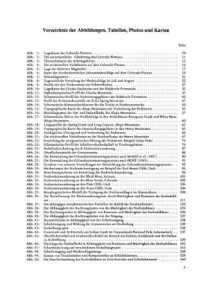Verzeichnis der Abbildungen, Tabellen, Photos und Karten