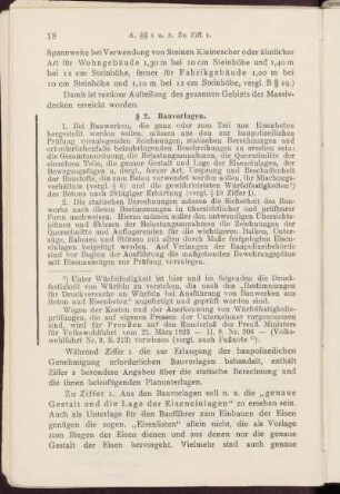 § 2. Bauvorlagen.