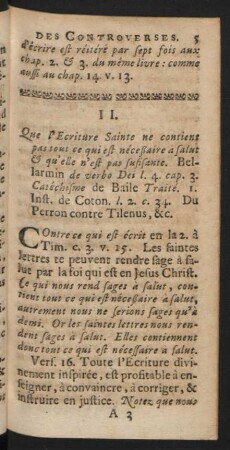 [De l'Ecriture Sainte] I. - V.