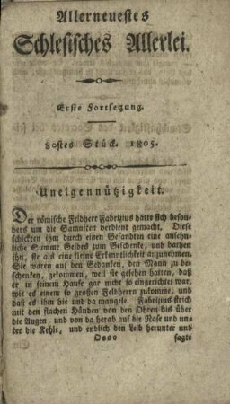 80stes Stück. 1805.