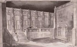 Bühnenbildentwurf zu Schiller, Friedrich von: Maria Stuart