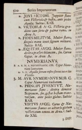 520-527, Numerianus bis Diocletianus