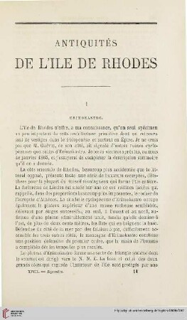 N.S. 18.1868: Antiquités de l'île de Rhodes