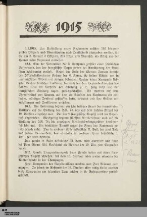 Das Kriegsjahr 1915
