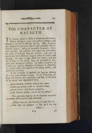 VIII. Character of Macbeth.