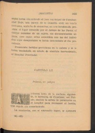 Capítulo LII - Paloma, en peligro