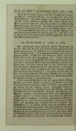 20. Ferdinand I. 1556. - 1564