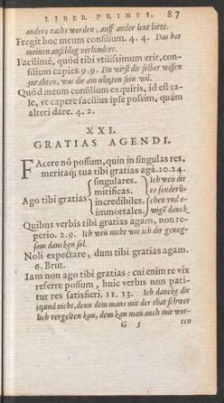XXI. Gratias Agendi.