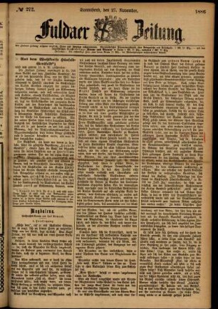 Ausgabe vom Samstag, den 27. November 1886.