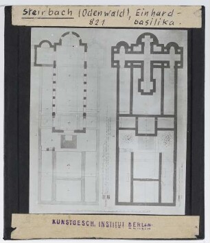 Steinbach, Einhardsbasilika : Grundrisse, Krppta u. Fundamente, Kirche