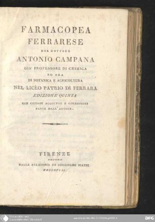 Farmacopea Ferrarese
