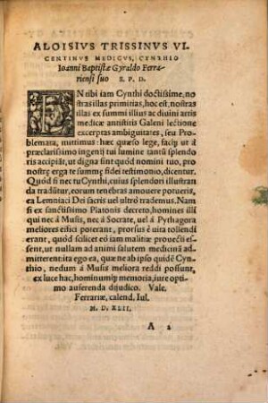 Problematum medicinalium ex Galeni sententia libri sex