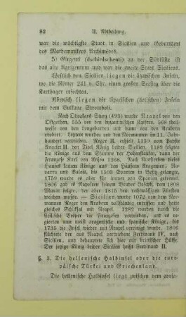 3. Die hellenische Halbinsel oder die europäische Türkei und Griechenland