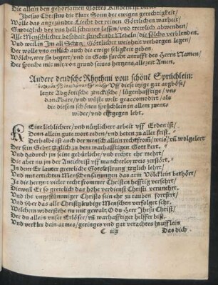 Andere deudsche Rhythmi vom schönen Sprüchlein ...