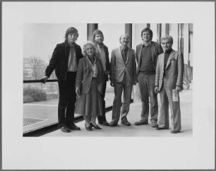 Fraktion der Partei Die Grünen im Landtag von Baden-Württemberg (Wolf-Dieter Hasenclever, Elsbeth Mordo, Holger Heimann, Helgo Bran, Winfried Kretschmann, Hans Dietrich Erichsen v. l. n. r.)
