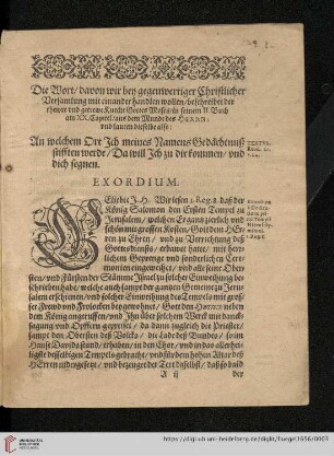 Christliche Einweihungs Predigt