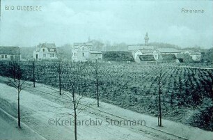 Salinenstrasse, dahinter Feld