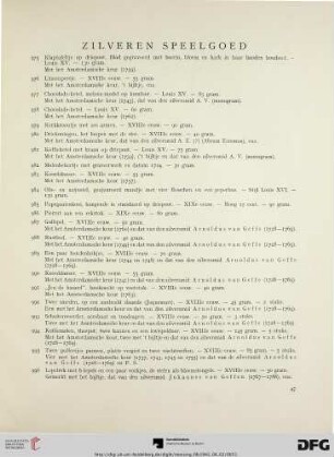 Zilverern speelgoed (Nr. 975-1025)