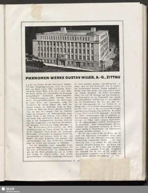 Phänomen-Werke Gustav Hiller, A.-G., Zittau