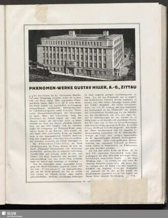Phänomen-Werke Gustav Hiller, A.-G., Zittau