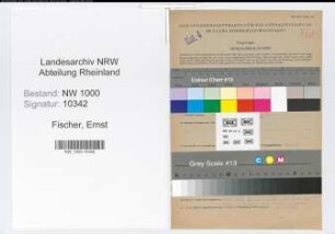 Entnazifizierung Ernst Fischer, geb. 31.07.1910 (Angest.)
