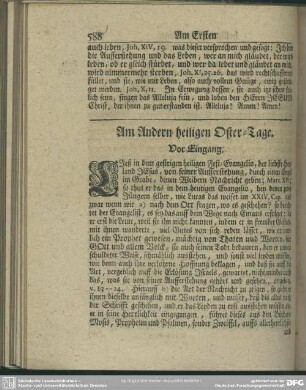Am Andern heiligen Oster-Tage