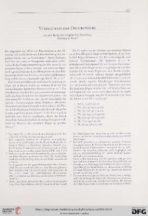 Verzeichnis der Druckstöcke