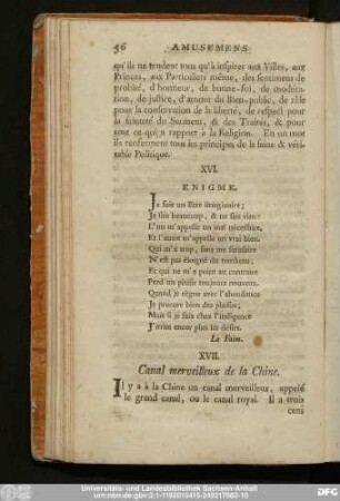 XVII. Canal merveilleux de la Chine.
