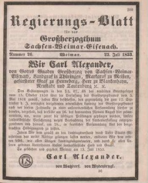 Nr. 26 : 23. Juli 1853