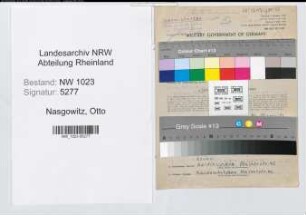 Entnazifizierung Otto Nasgowitz , geb. 30.11.1890 (Kriminalassistent)