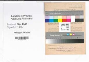 Entnazifizierung Walter Heiliger , geb. 01.01.1910 (Angestellter)