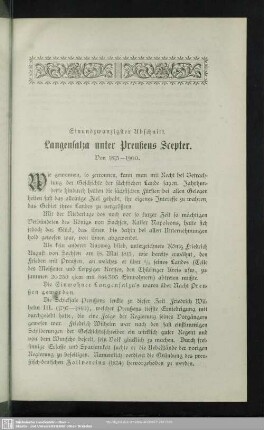 Einundzwanzigster Abschnitt. Langensalza unter Preußens Scepter