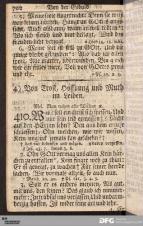 Von Trost, Hoffnung und Muth im Leiden.