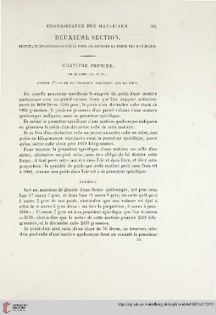Chapitre premier: De la force des pierres