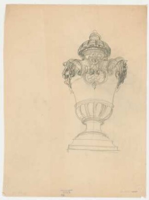 Thiersch, Friedrich von; München; Justizpalast - Vase für Aufsatz (Ansicht)