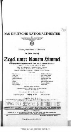 Segel unter blauem Himmel