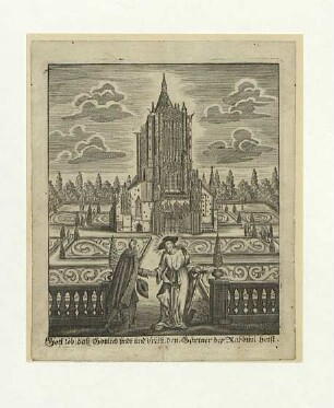Münster. Wesfassade um 1750