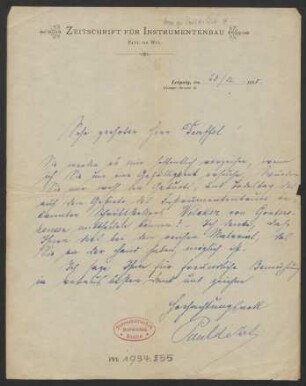 Brief an Alfred Dörffel : 23.12.1885