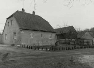 Milkel-Teicha, Gehöft : Milkel-Teicha (Kreis Bautzen), Gehöft Nummer 5b, um 1800, Straßenansicht des Wohnhauses