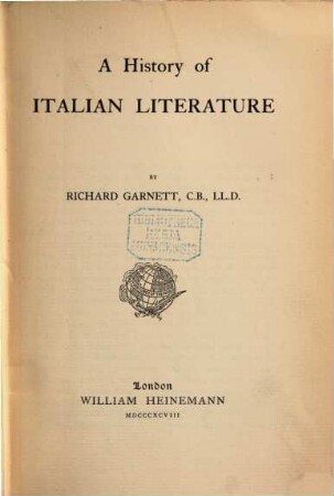 A history of Italian literature