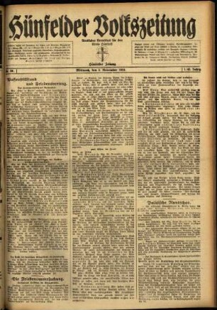Ausgabe vom Mittwoch, den 05. November 1919.