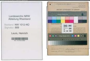 Entnazifizierung Heinrich Leurs , geb. 17.03.1907 (Landwirt)