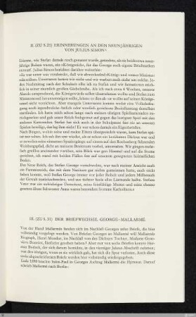 II. Erinnerungen an den Neunjährigen von Julius Simon