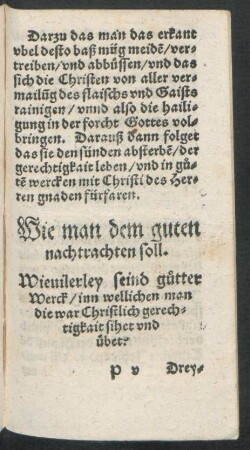 Wie man dem guten nachtrachten soll.