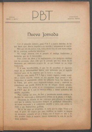 PBT - Nueva jornada - [Nota editorial]