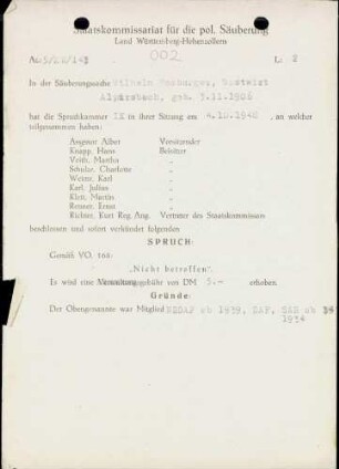 Homburger, Wilhelm
