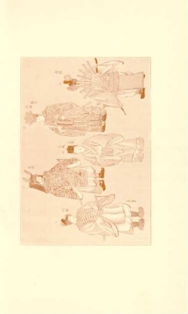 Costumes and head-dress of the Heian epoch