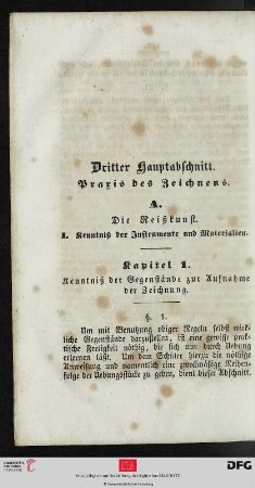 Dritter Hauptabschnitt: Praxis des Zeichnens