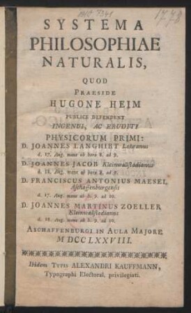 Systema Philosophiae Naturalis