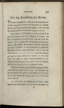 Von den Krankheiten der Nerven. - [Von den übrigen Nervenkrankheiten.]